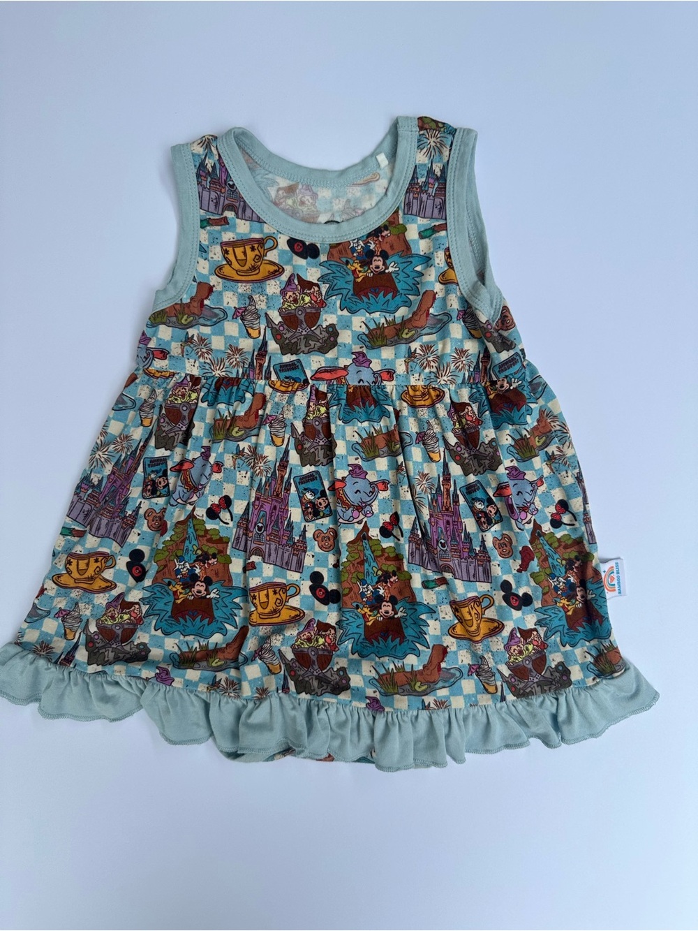 Bamboo Bliss | Disney Rides Onesie Dress | 12-18 month